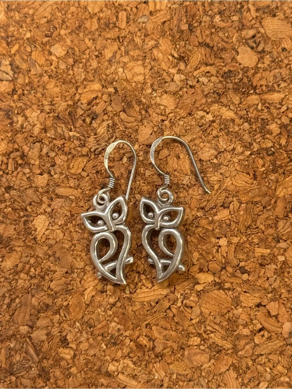 Sterling-Style Silver Owl Drop Earrings - Women Jewelry Sterling Silver 925